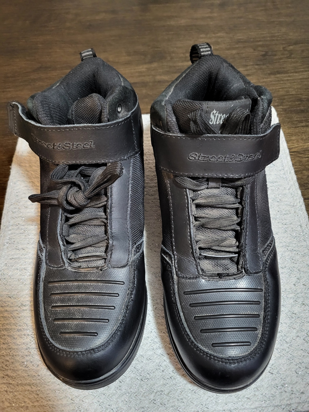 Men's High Top Street & Steel Motorcycle Shoes - Size 10